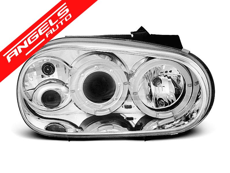 Faruri ANGEL EYES compatibile cu VW compatibile cu Golf 4 Model Crom - imagine 2