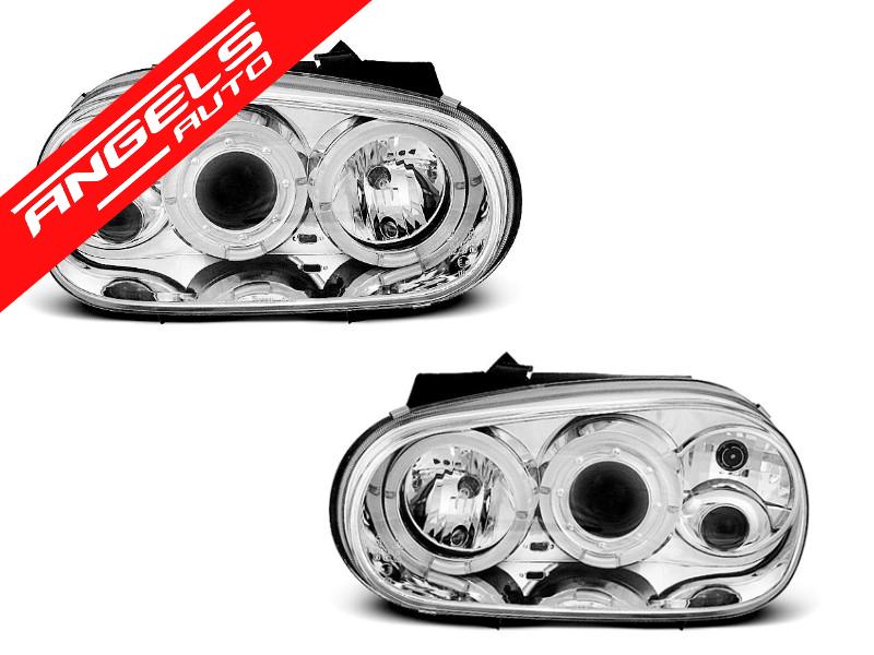 Faruri ANGEL EYES compatibile cu VW compatibile cu Golf 4 Model Crom