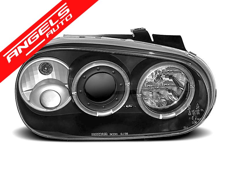 Faruri ANGEL EYES compatibile cu VW compatibile cu Golf 4 Black - imagine 2