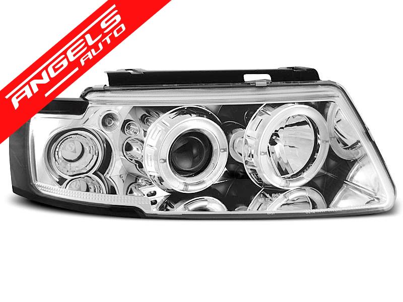 Faruri ANGEL EYES compatibile cu VW PASSAT B5 3B 96-00 CHROME - imagine 3