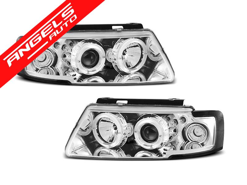 Faruri ANGEL EYES compatibile cu VW PASSAT B5 3B 96-00 CHROME