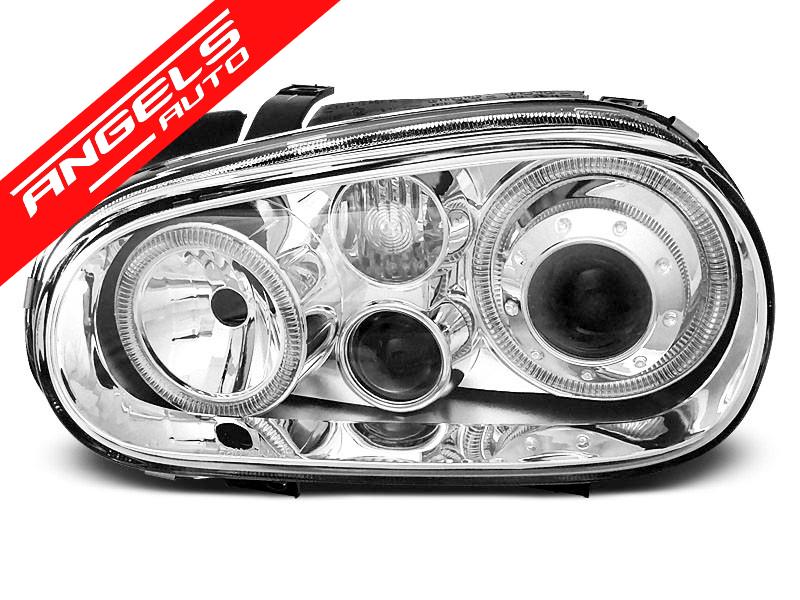 Faruri ANGELEYES compatibile cu VW compatibile cu Golf 4 Crom - imagine 3