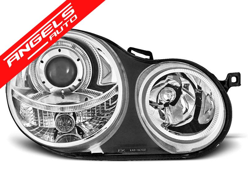Faruri ANGEL EYES CHROME potrivite pentru compatibile cu VW POLO 9N 11.01-04.05 - imagine 2