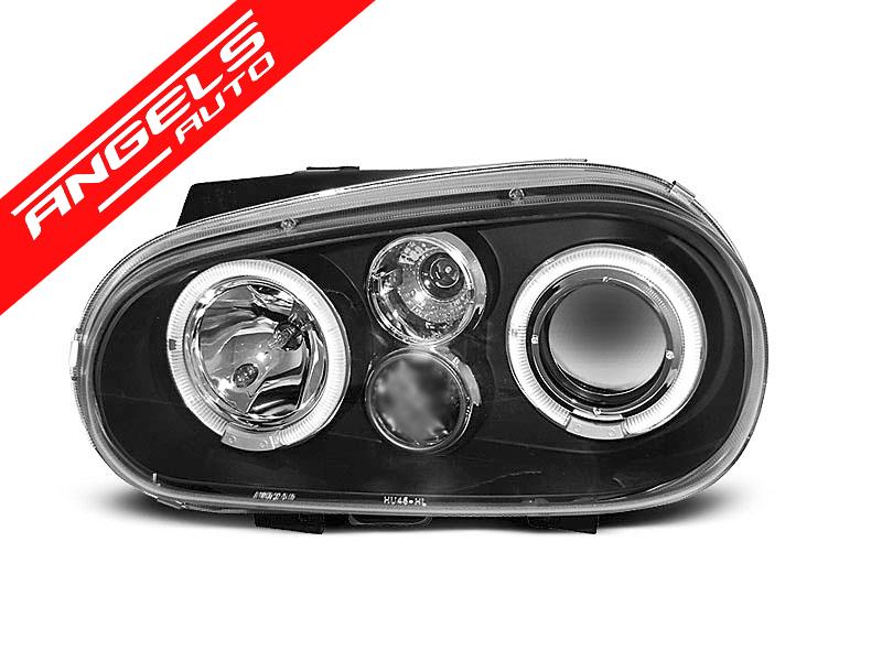 Faruri ANGEL EYES compatibile cu VW Golf 4 (09.1997-09.2003) Negru - imagine 2