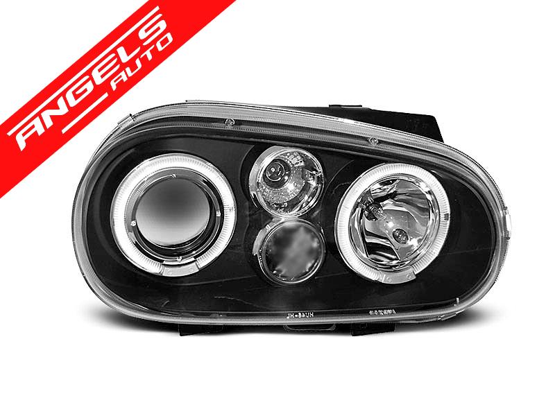 Faruri ANGEL EYES compatibile cu VW Golf 4 (09.1997-09.2003) Negru - imagine 3