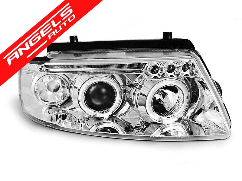 Faruri ANGEL EYES compatibile cu VW PASSAT B5 1996-2000 CHROME - imagine 3