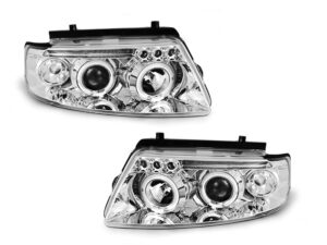 Faruri ANGEL EYES compatibile cu VW PASSAT B5 1996-2000 CHROME