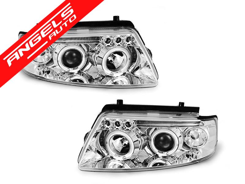Faruri ANGEL EYES compatibile cu VW PASSAT B5 1996-2000 CHROME