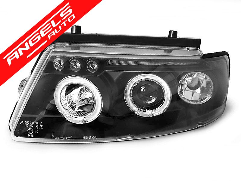 Faruri ANGEL EYES compatibile cu VW PASSAT B5 3B 1996-2000 Negre - imagine 2