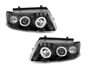 Faruri ANGEL EYES compatibile cu VW PASSAT B5 3B 1996-2000 Negre