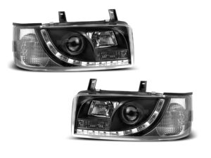 Faruri LED compatibile cu VW T4 1990-2003 TRANSPORTER Black Design