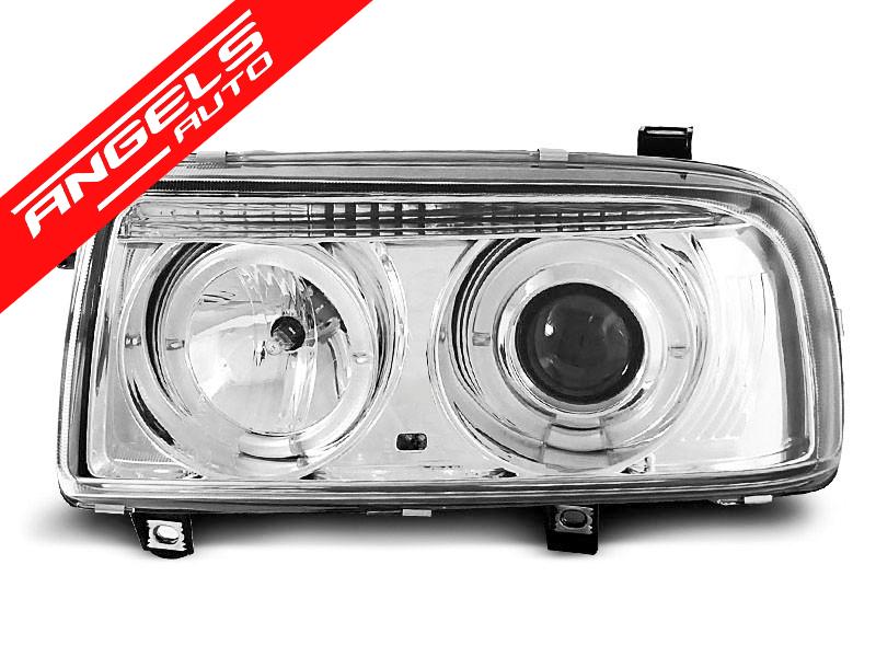 Faruri ANGEL EYES compatibile cu VW VENTO 92-98 CHROME - imagine 3