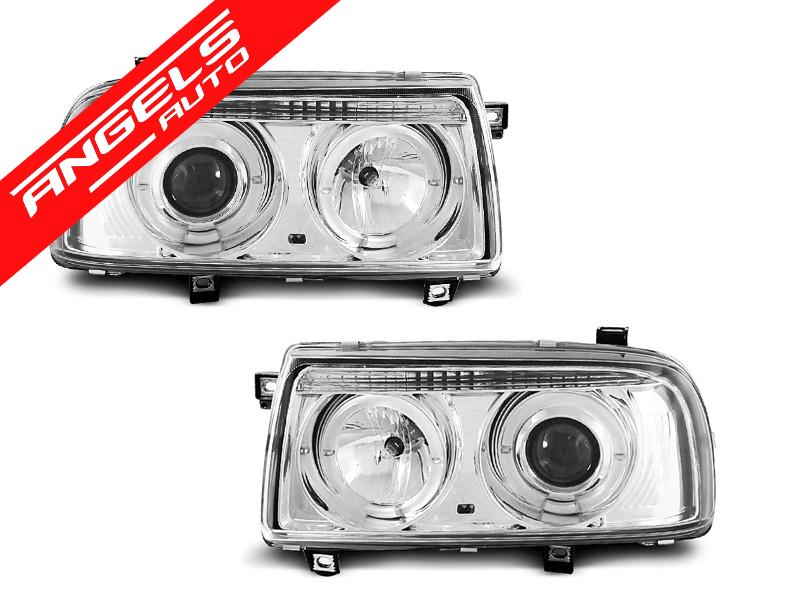 Faruri ANGEL EYES compatibile cu VW VENTO 92-98 CHROME