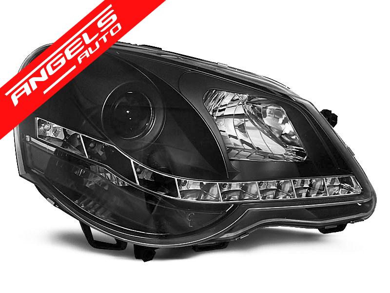 Faruri LED compatibile cu VW POLO 9N3 2005-2009 Black Model - imagine 3