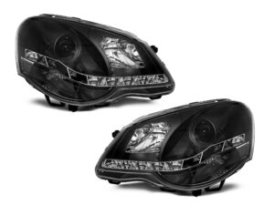 Faruri LED compatibile cu VW POLO 9N3 2005-2009 Black Model