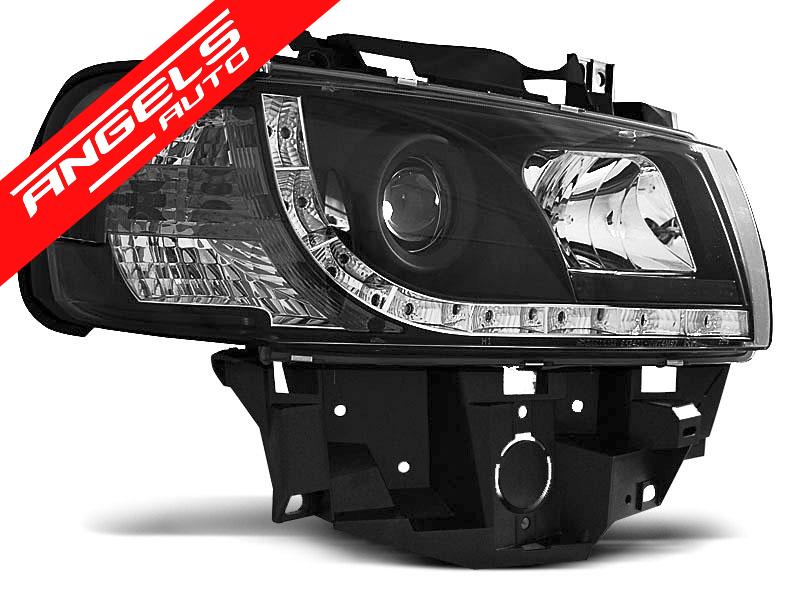 Faruri LED Dayline compatibile cu VW T4 BUS 1996-2003 BUS Black - imagine 3