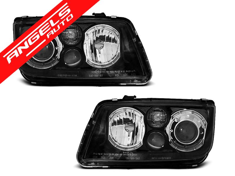 Faruri ANGEL EYES compatibile cu VW BORA 1998-2005 Negre