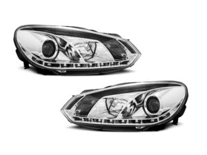 Faruri TRUE DRL CHROME potrivite pentru compatibile cu VW compatibile cu  Golf 6 10.08-12