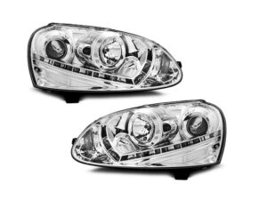 Faruri DAYLIGHT compatibile cu VW Golf 5 (2003-2008) Crom