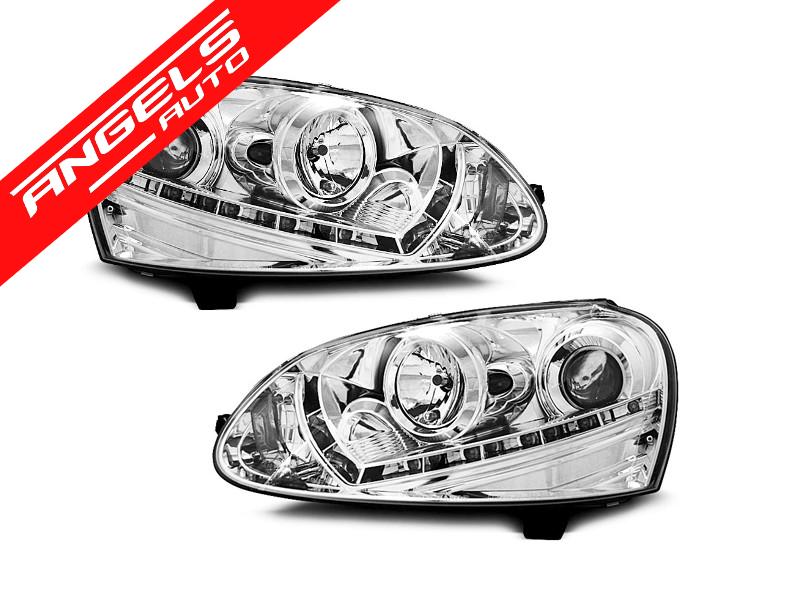 Faruri DAYLIGHT compatibile cu VW Golf 5 (2003-2008) Crom