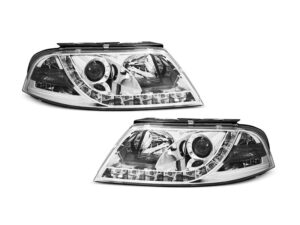 Faruri DRL compatibile cu VW PASSAT 3BG 2000-2005 Chrome Design