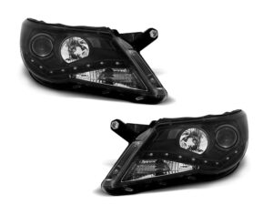 Faruri DAYLIGHT compatibile cu VW Tiguan (10.2007-2011) Negru