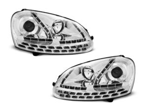 Faruri DAYLIGHT compatibile cu VW Golf 5 (2003-2008) Crom