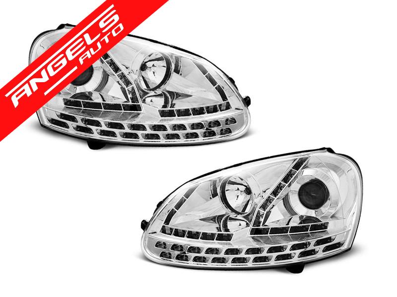 Faruri DAYLIGHT compatibile cu VW Golf 5 (2003-2008) Crom