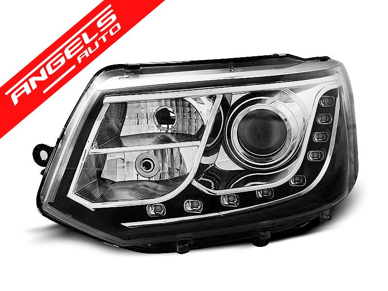 Faruri TRUE DRL compatibile cu VW Transporter T5 (2010-2015) Crom - imagine 3