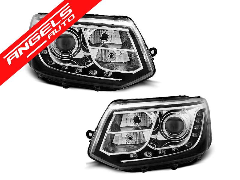 Faruri TRUE DRL compatibile cu VW Transporter T5 (2010-2015) Crom