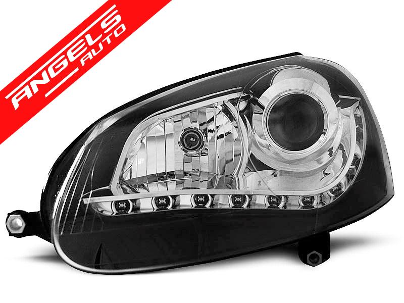 Faruri Proiectoare DAYLIGHT Negre compatibile cu VW compatibile cu Golf 5 (2003-2007) - imagine 3