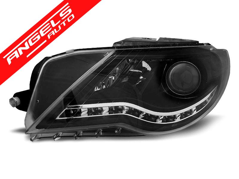 Faruri LED compatibile cu VW Passat CC 2008-2012 Negru - imagine 3