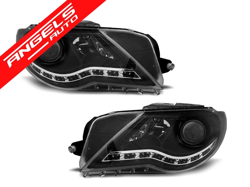 Faruri LED compatibile cu VW Passat CC 2008-2012 Negru