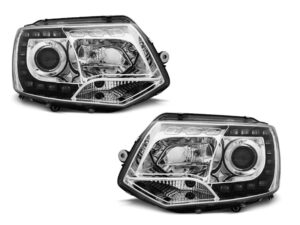 Faruri TRUE DRL compatibile cu VW Transporter T5 (2010-2015) Crom