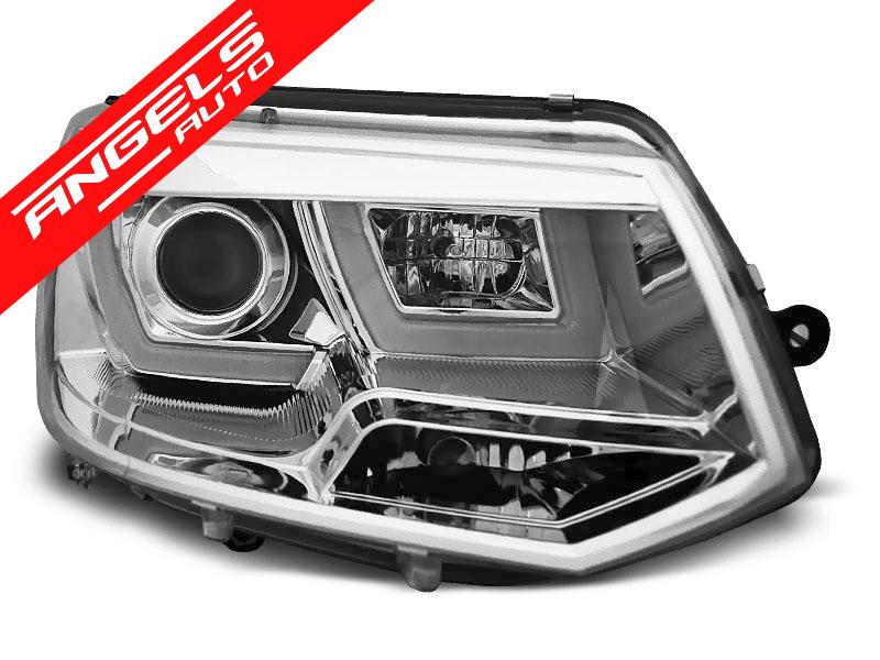 Faruri U-LED LIGHT compatibile cu VW T5 (2010-2015) Crom - imagine 2
