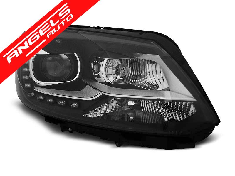 Faruri TRUE DRL Negru potrivite pentru compatibile cu VW TOURAN II 08.10-15 - imagine 2