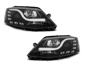 Faruri TUBE LIGHT DRL Negru potrivite pentru compatibile cu VW JETTA VI 1.11-18