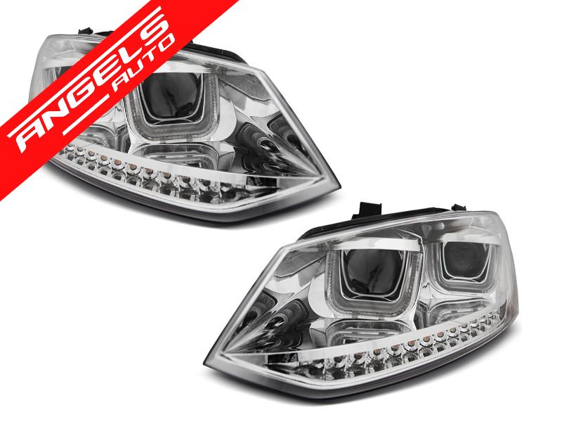Faruri U-LED LIGHT CHROME potrivite pentru compatibile cu VW POLO 6R 09-03.14