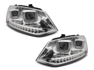Faruri U-LED LIGHT CHROME SEQ potrivite pentru compatibile cu VW POLO 6R 09-03.14