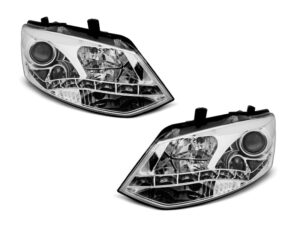 Faruri TRUE DRL CHROME potrivite pentru compatibile cu VW POLO 6R 09-03.14