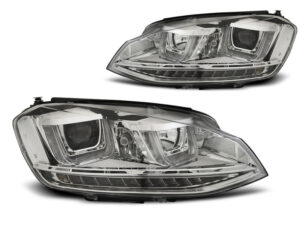 Faruri U-LED LIGHT DRL CHROME potrivite pentru compatibile cu VW compatibile cu Golf 7 11.12-17