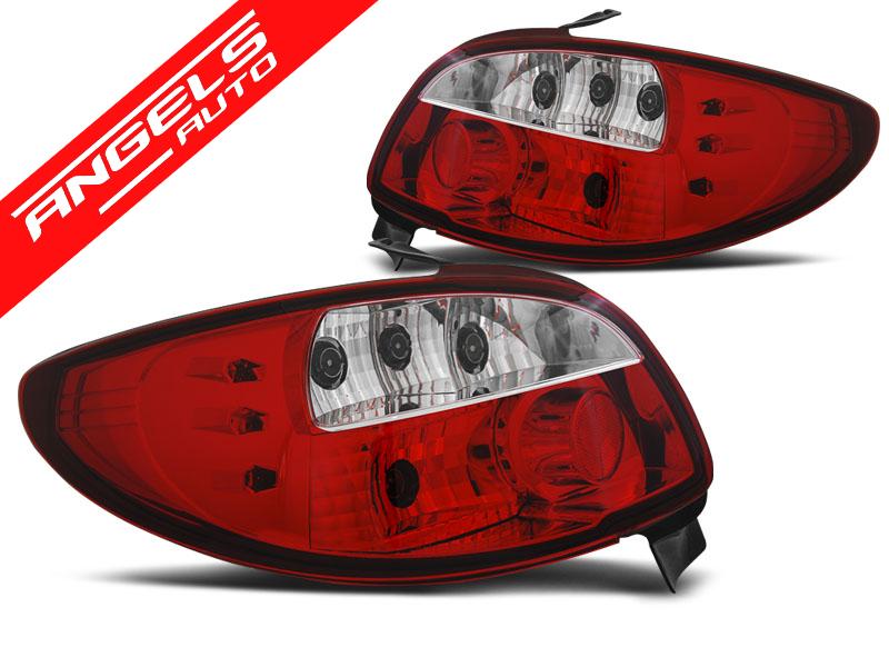 Stopuri compatibile cu PEUGEOT 206 Hatchback 3D 5D (10.1998-up) Rosu-Alb