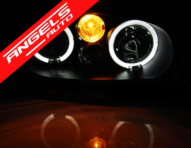 Faruri ANGEL EYES compatibile cu VW Golf 4 (09.1997-09.2003) Negru - imagine 6