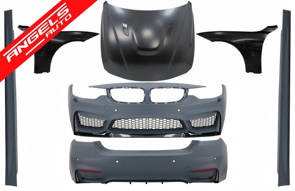 Kit Exterior Complet compatibil cu BMW F32 F33 (2013-up) M4 Look cu Aripi Laterale