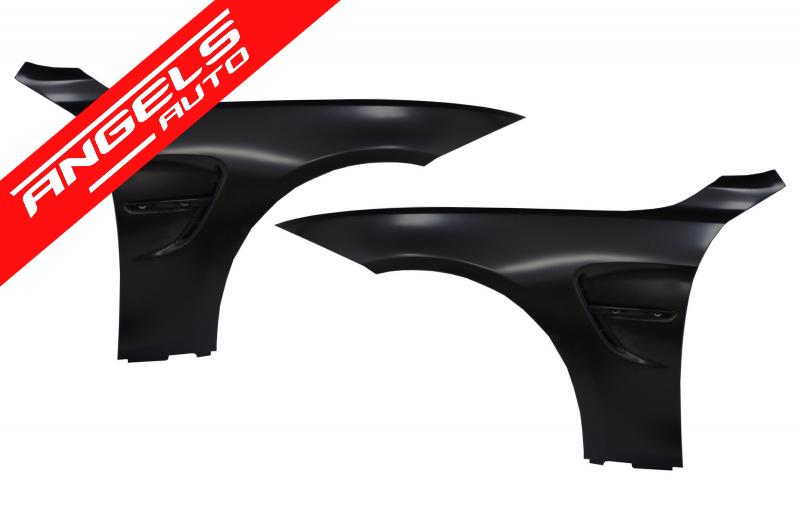 Pachet Exterior Complet compatibil cu BMW F32 F33 Look cu Aripi Laterale si Capota - imagine 5
