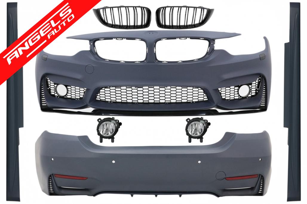 Kit Exterior compatibil cu BMW F32 F33 (2013-2019) M4 Look cu Proiectoare si Grile