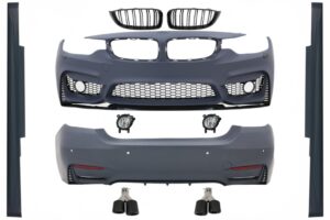 Pachet Exterior compatibil cu BMW 4 F32 F33 (2013-2019) M4 Look cu Grile si Tobe