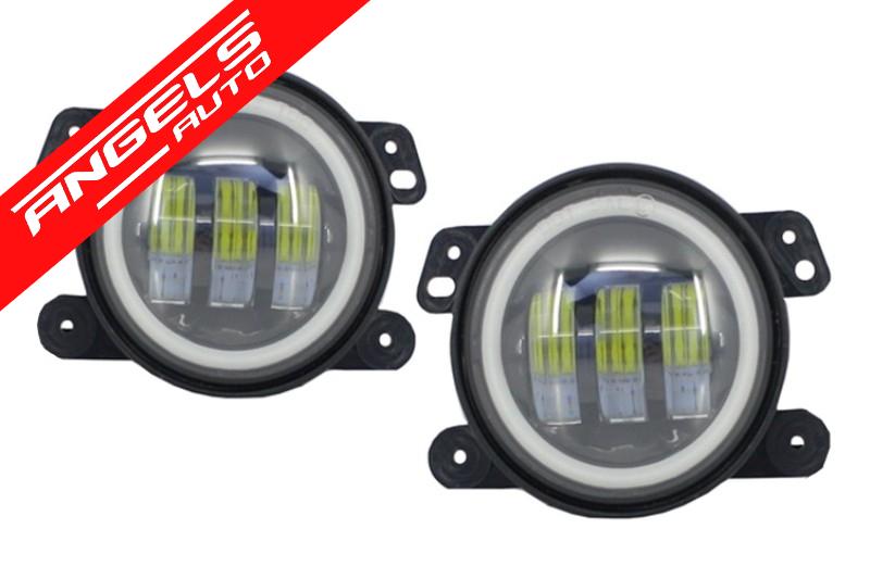 Proiectoare Ceata Full LED CREE Dublu compatibile cu Jeep Wrangler JK (2007-up)