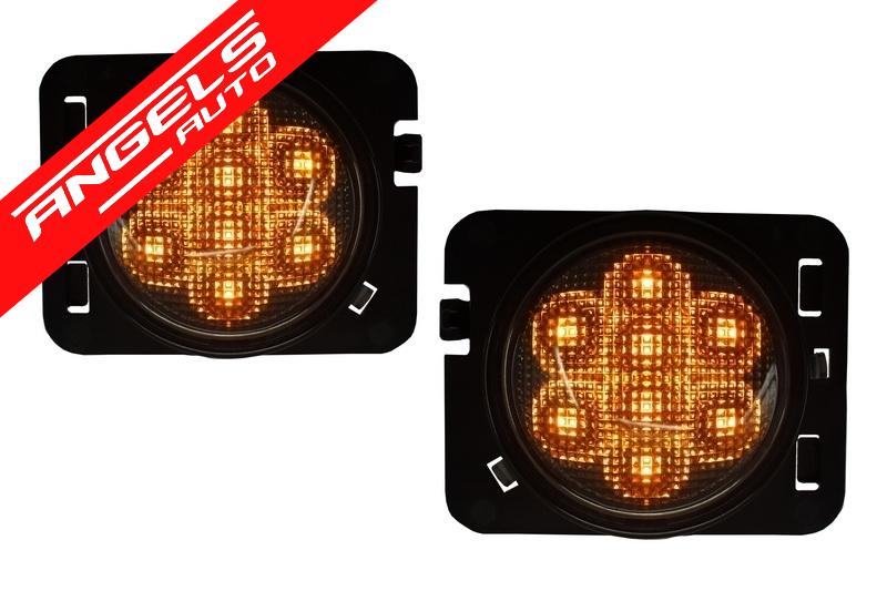 Kit Centrala si Lampi Semnalizare LED compatibil cu Jeep Wrangler JK (2007+) Look - imagine 8