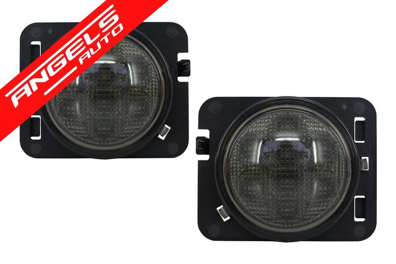 Kit Grila Centrala si Lampi Semnalizare LED compatibil cu Jeep Wrangler(2007+) Look - imagine 7
